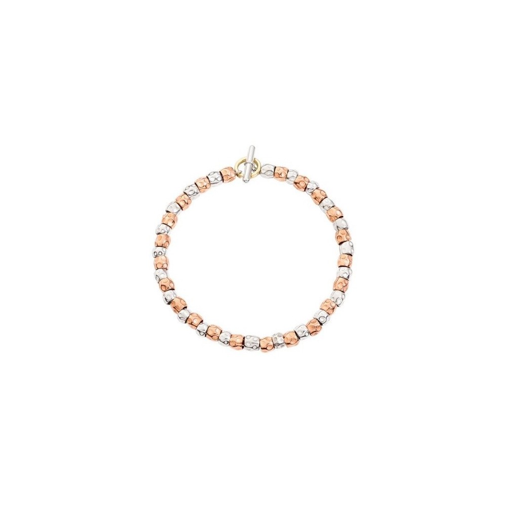 Bracciale Dodo Granelli argento e oro rosa 9kt DBB9005-GRANE-MIX9A [2d1b3139]