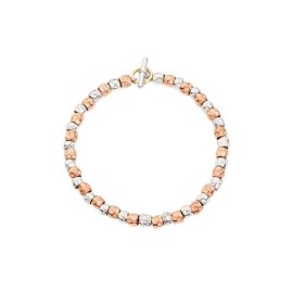 Bracciale Dodo Granelli argento e oro rosa 9kt DBB9005-GRANE-MIX9A [2d1b3139]