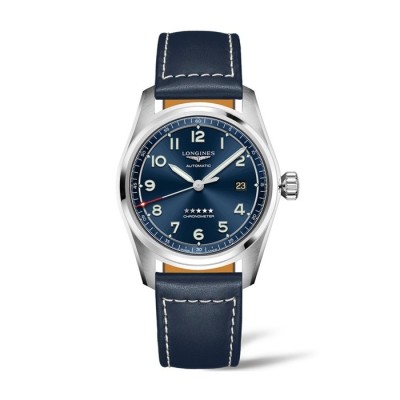 Orologio Longines Spirit Chrono in pelle blu 40mm L38204930 [5405ae26]