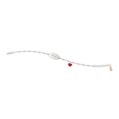 Bracciale Nanan in argento con targhtto e cuoricino NAN0056 [7966e611]