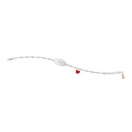 Bracciale Nanan in argento con targhtto e cuoricino NAN0056 [7966e611]