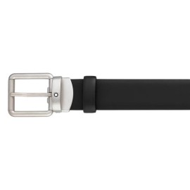 Cintura Montblanc in pelle nera 30 mm 129453 [75249a94]