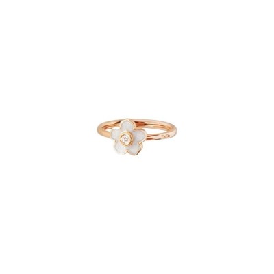 Anello Dodo con fiore oro rosa 9kt smalto madreperla e diamanti bianchi dac3004-flows-ebb9r [d619c5da]