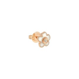 Mono orecchino Dodo fiore oro rosa 9kt smalto madreperla e diamante bianco dhc3003-flows-ebb9r [4d077fdc]