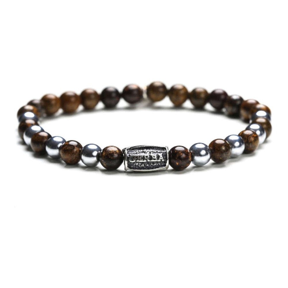 Bracciale Gerba Silver Brown bronzite e argento 270 [4b468751]
