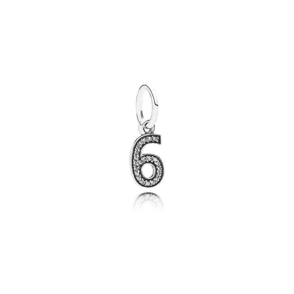 Charm Pendente Pandora Numero 6 [66f58f36]