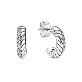 Orecchini Pandora Cerchio Maglia Snake Pavè [538a431d]