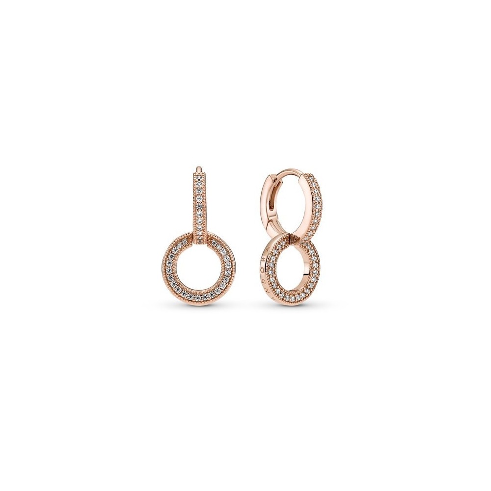 Orecchini Pandora Signature a Doppio Cerchio Scintillante [eb52a66b]