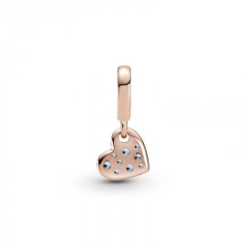Charm Pandora Moments Cuore Obliquo Azzurro [1f6946f4]