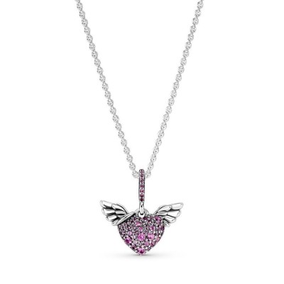 Collana Cuore con Pietra Rosa [3ae436c3]