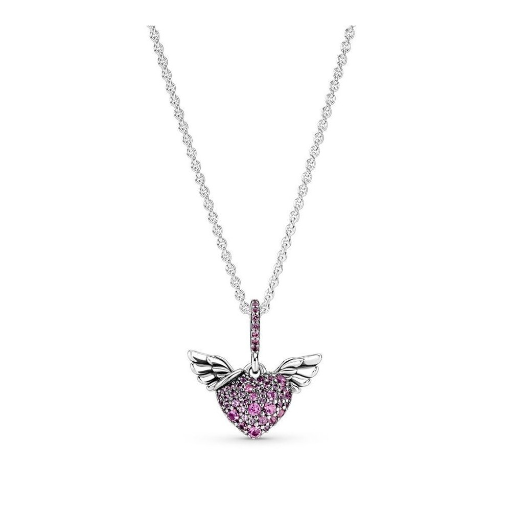 Collana Cuore con Pietra Rosa [3ae436c3]