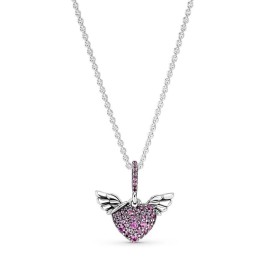 Collana Cuore con Pietra Rosa [3ae436c3]