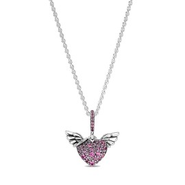 Collana Cuore con Pietra Rosa [3ae436c3]