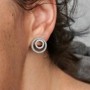 Orecchini Pandora  Signature Cerchio con Logo Pandora [c9bd0d7e]
