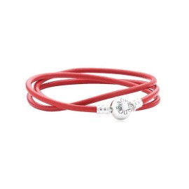 Bracciale Pandora -T2 Argento Donna Pelle Rossa [cfdc593b]