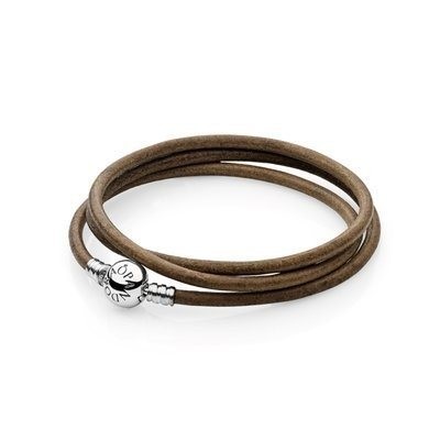 Bracciale Triplo Giro Cuoio e Argento [bdabc493]