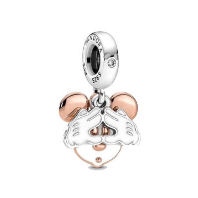 Charm Michey Mouse Rosé Gold and Silver Plated [a7fcd9a9]