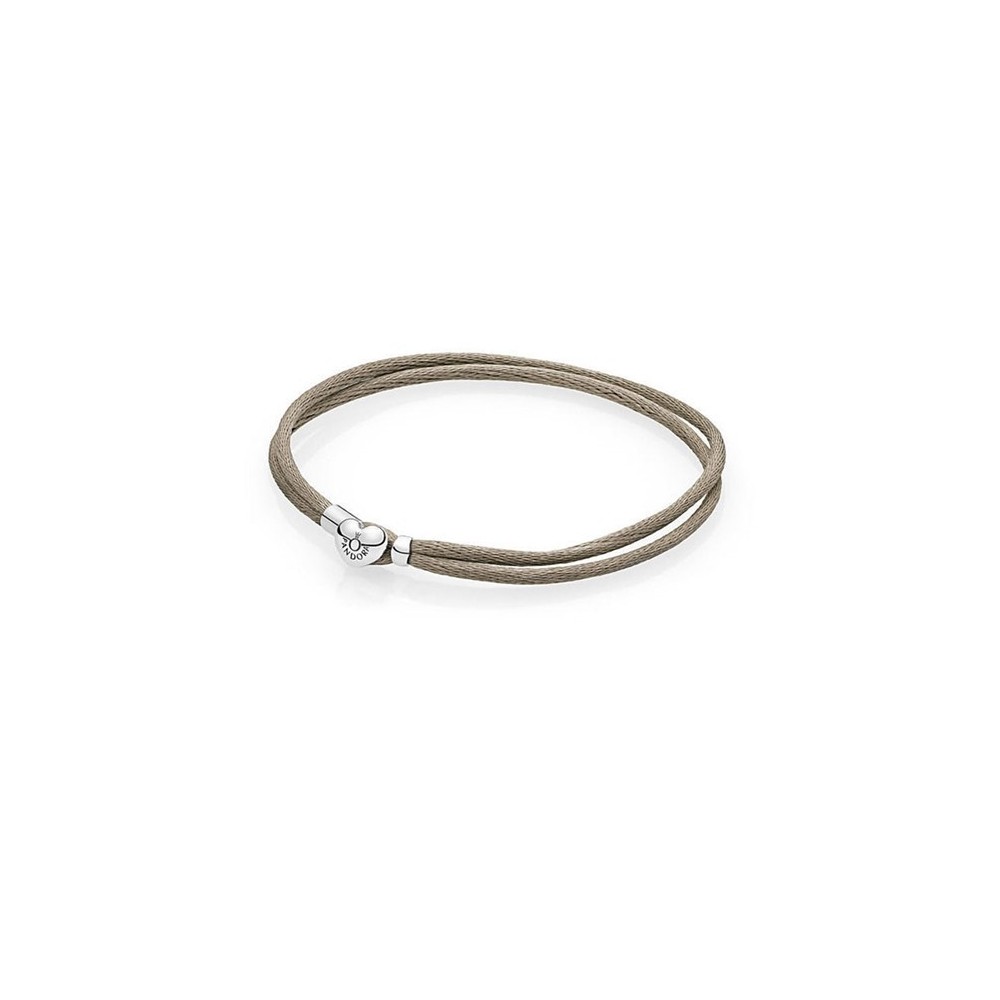 Bracciale Pandora Argento Tessuto Verde Donna [8175330f]