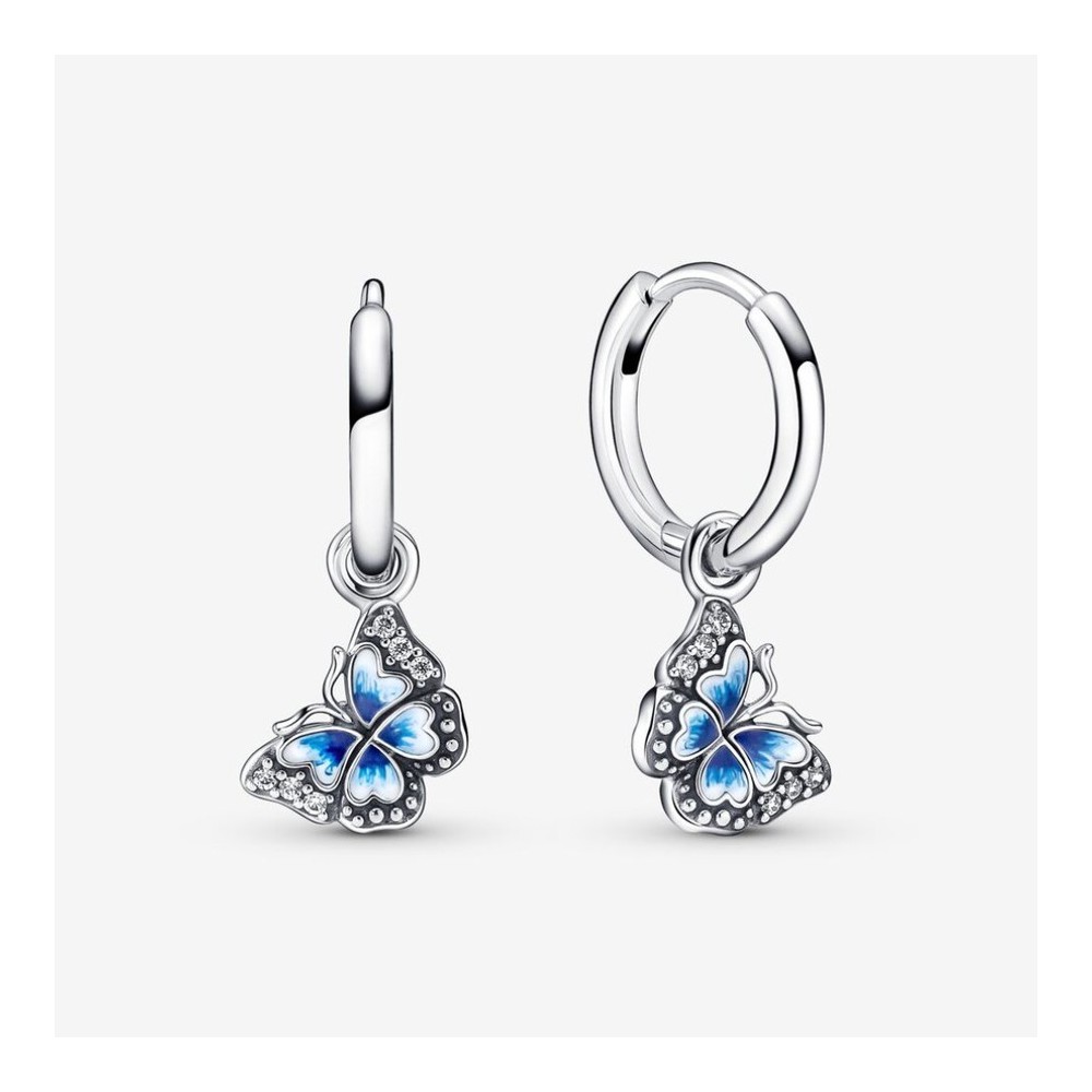Orecchini Cerchio con Farfalla Blu [eb178b90]