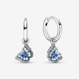 Orecchini Cerchio con Farfalla Blu [eb178b90]