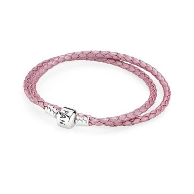Bracciale doppio giro cordino rosa [415c05b5]
