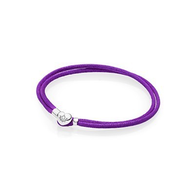 Bracciale tessuto viola chius cuore [6381636c]