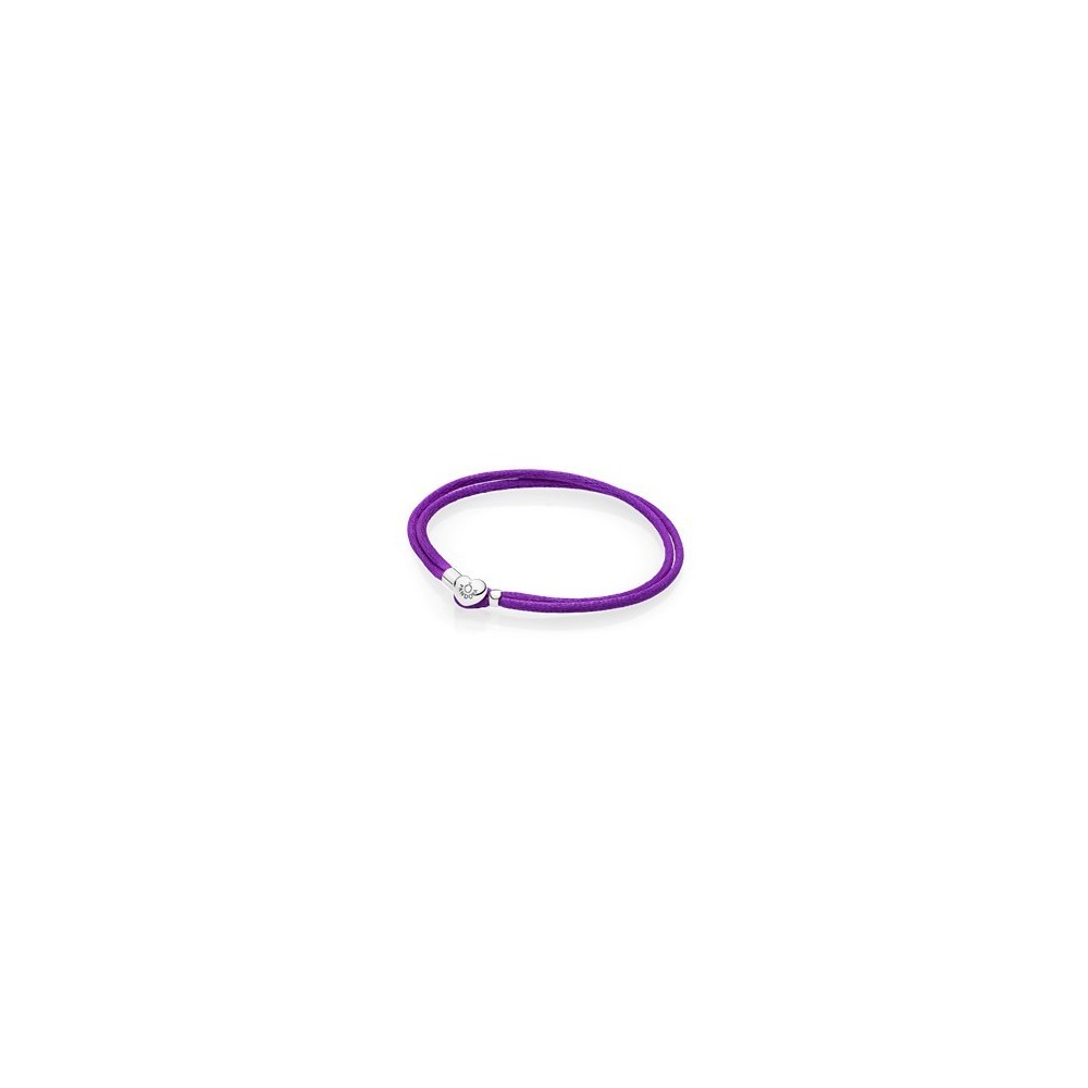 Bracciale tessuto viola chius cuore [6381636c]