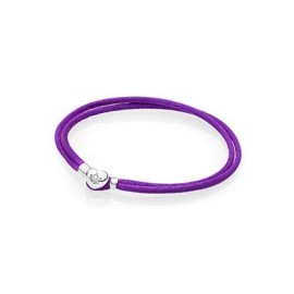Bracciale tessuto viola chius cuore [6381636c]