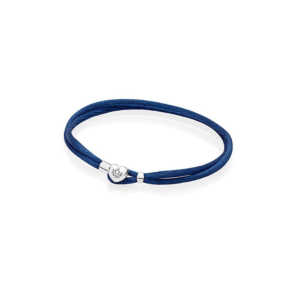 Bracciale tessuto blu chius cuore [e42dbb6d]