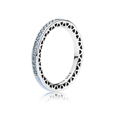 Anello cuori radiosi celesti [bfe58cac]