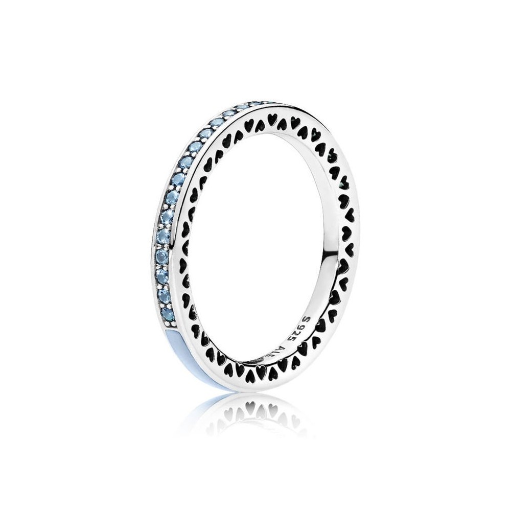 Anello cuori radiosi celesti [bfe58cac]