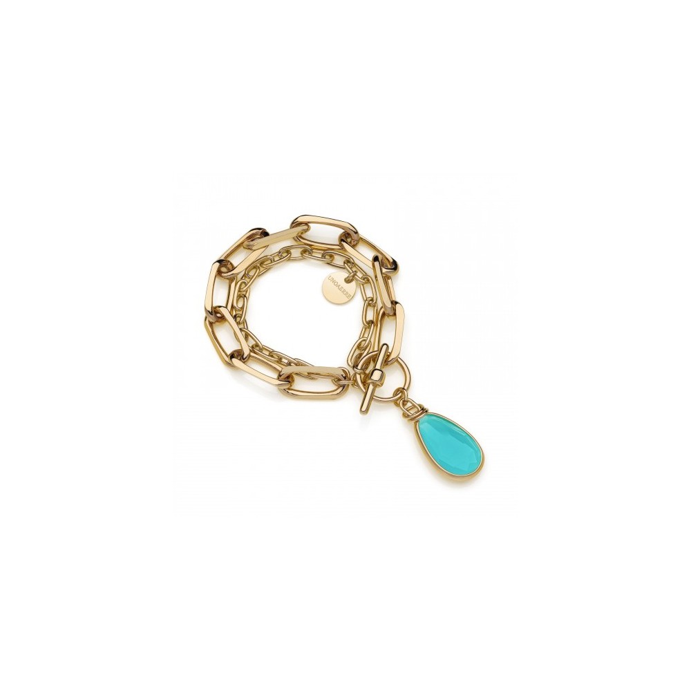 Bracciale di catena 2039 con cristallo turchese [dff51369]