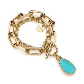 Bracciale di catena 2039 con cristallo turchese [dff51369]