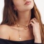 Collana in Bronzo Dorato 2061 con Perle [ffc80155]