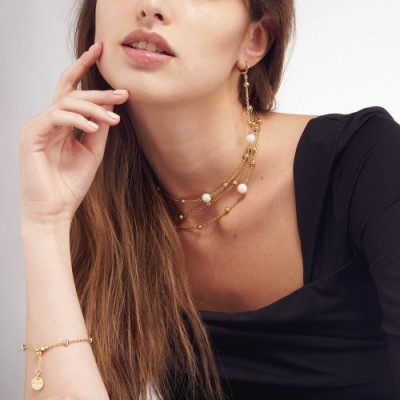 Collana in Bronzo Dorato 2061 con Perle [48d5c051]