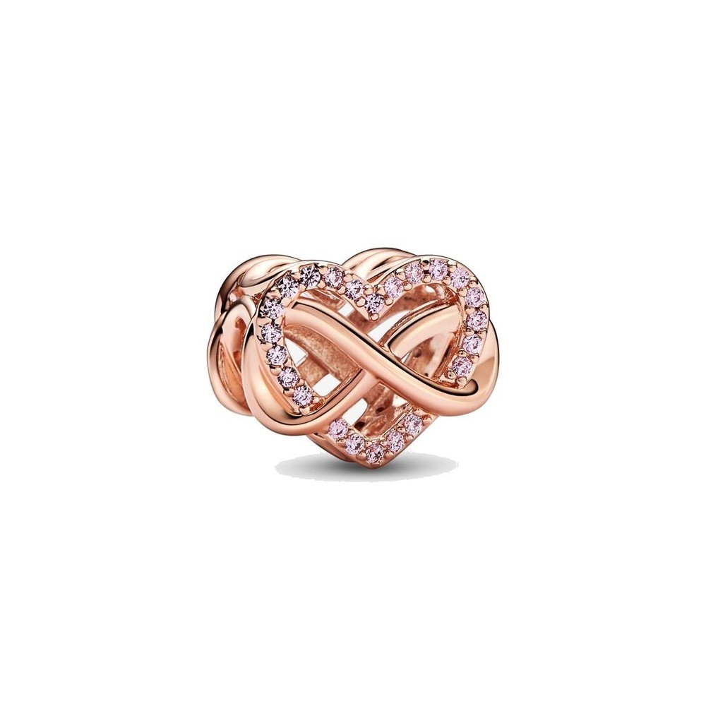 Charm cuore rosa e infinito [52c3b074]