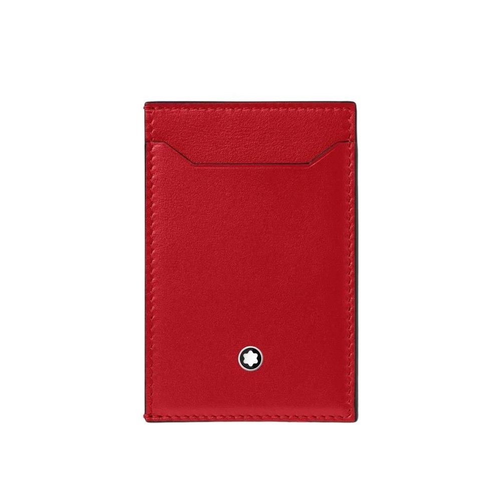 Portacarte Montblanc Custodia Meisterstück 3 scomparti rossa 129685 [36407a70]
