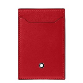 Portacarte Montblanc Custodia Meisterstück 3 scomparti rossa 129685 [36407a70]