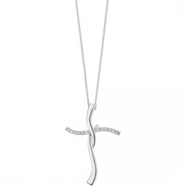 Girocollo Comete Oro Bianco e Diamanti GLB1387 [bde74f3f]