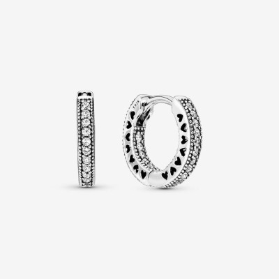 Orecchini Pandora Cuore a cerchio Pavè 296317cz [3fbce690]