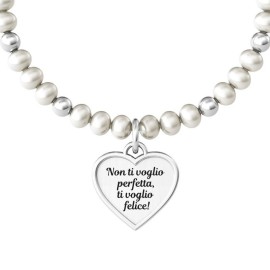 Bracciale Kidult elastico mamma con perle e ciondolo 732138 [84033555]