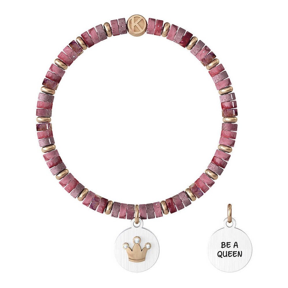 Bracciale Kidult diaspro rosso Be A Queen 732031 [27f63b5b]