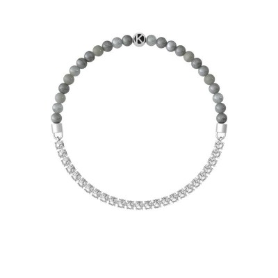 Bracciale elastico uomo con agata grigia BE DIFFERENT 732167 [86c7f6ce]