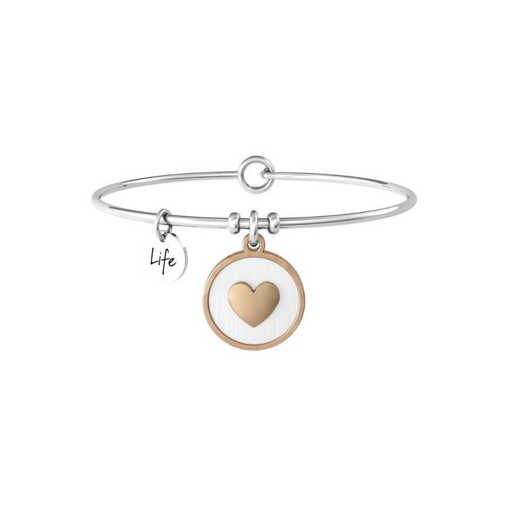 Bracciale Kidult rigido mamma con ciondolo cuore e frase [62c985b1]