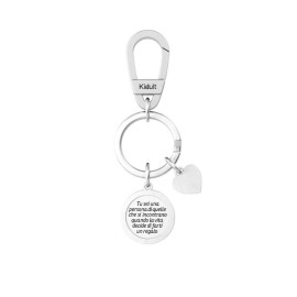 Portachiavi Kidult in acciaio con frase di Charles Dickens 781011 [4014e368]