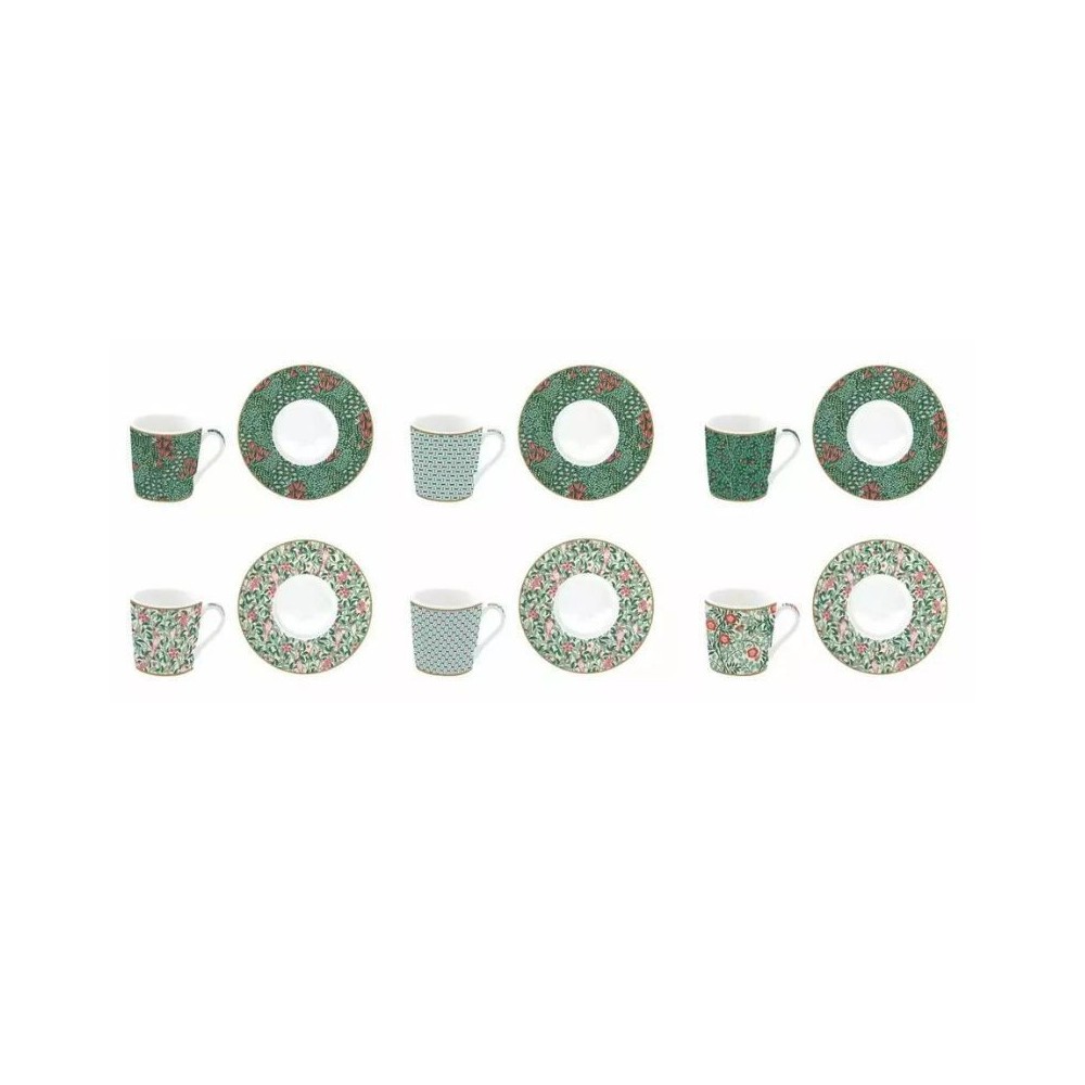 Set Easy Life 6 tazzine con piattino Floral Fantasy R0126 FASY [0baea236]