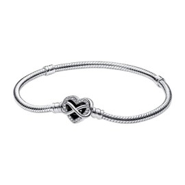 Bracciale Pandora Moments con chiusura a cuore e infinito con pietre luminose 592645C01 [83f3e346]