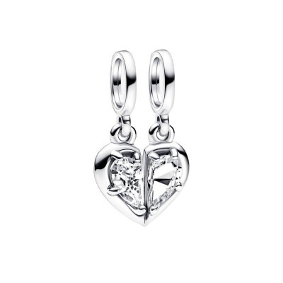 Charm Pandora cuore pendente Mamma e Figlia divisibile 792643C01 [3a303f99]