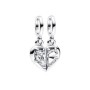 Charm Pandora cuore pendente Mamma e Figlia divisibile 792643C01 [3a303f99]
