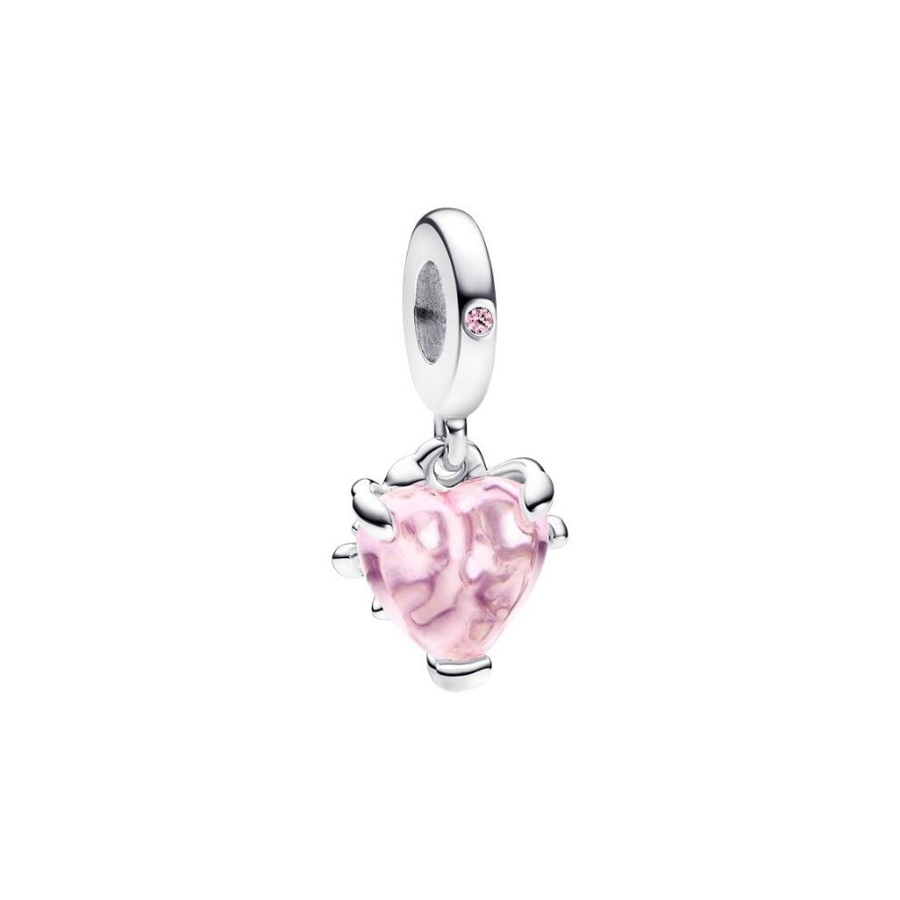 Charm Pandora Moments albero della famiglia con pietra rosa 792654C01 [34698e9a]